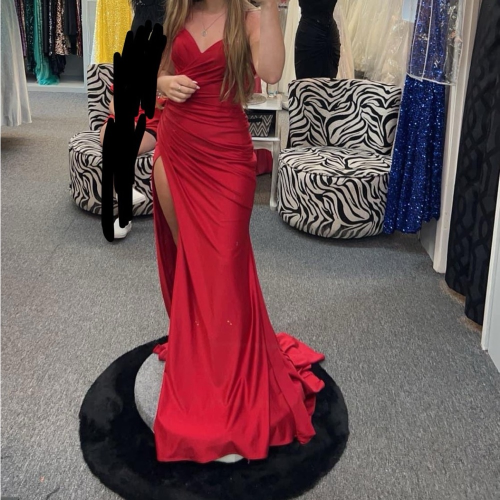 Red formal dress